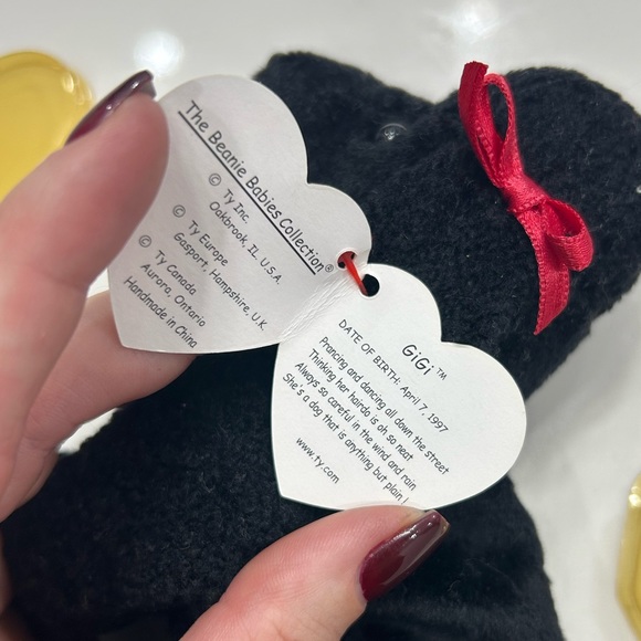 Rare Beanie Babie GiGi with date error, tag error and stamp tush tag - Picture 5 of 6